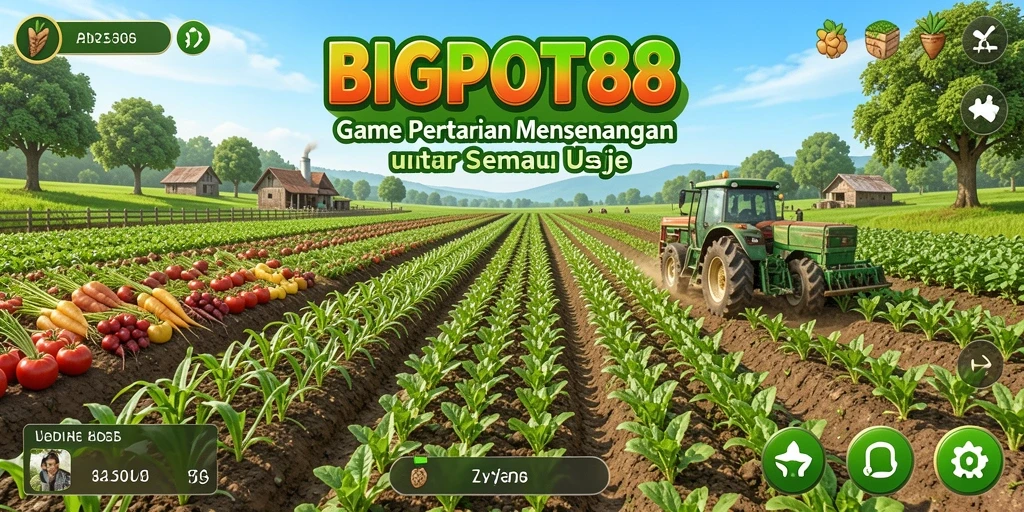 Gameplay menarik di BIGPOT88 dengan suasana pertanian.