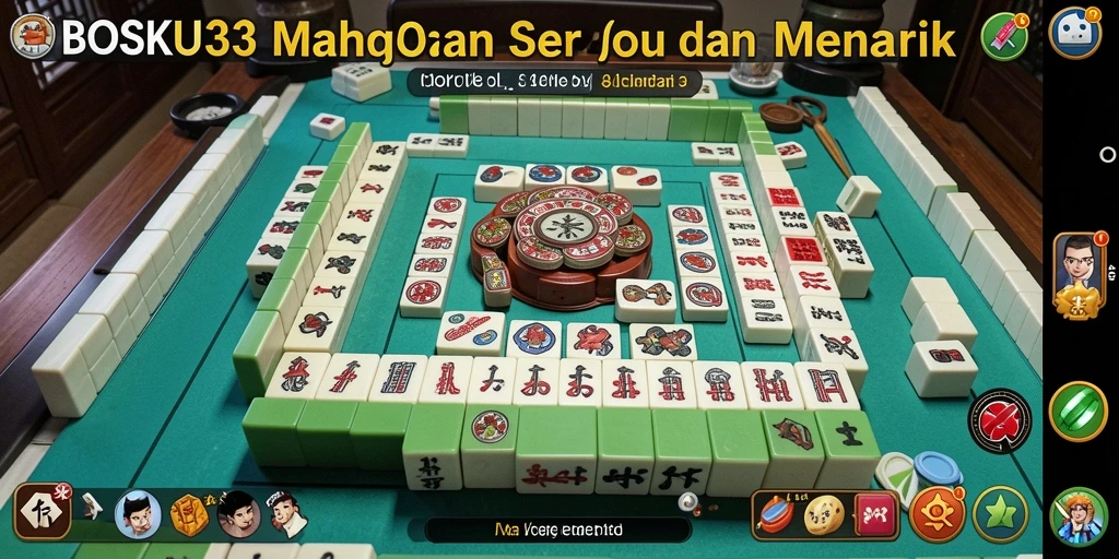 Tampilan menarik dari gameplay Mahjong di BOSKU33.