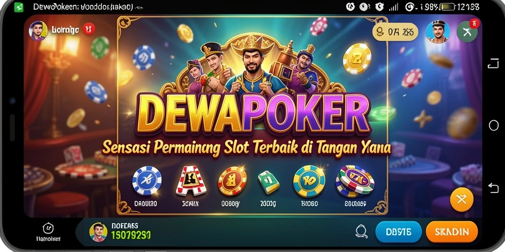 Tampilan gameplay yang mengasyikkan dari DEWAPOKER saat memutar gulungan slot.