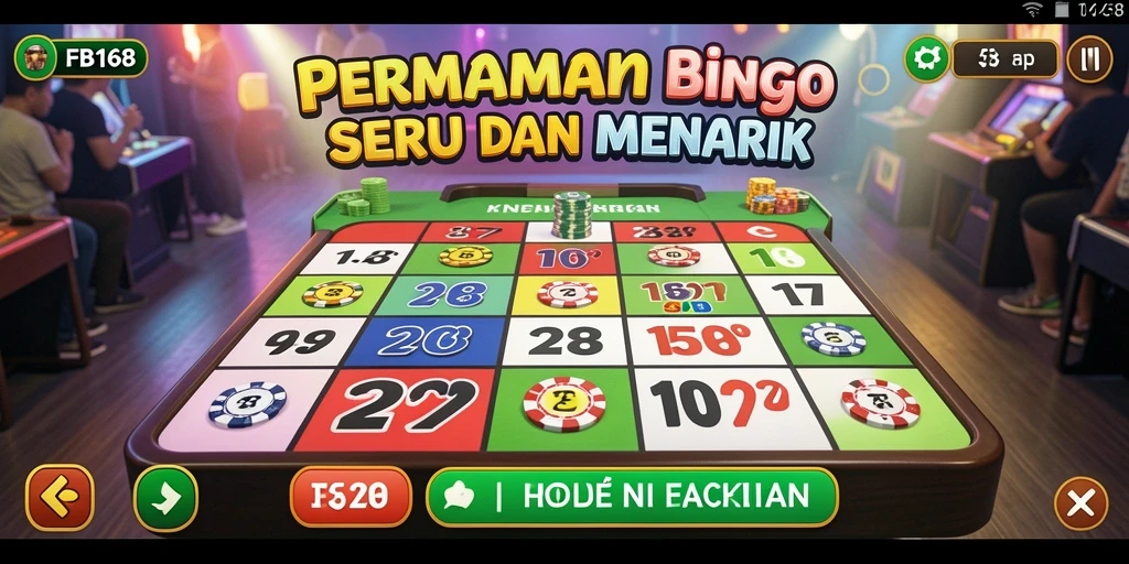 Screenshot utama menunjukkan gameplay seru Bingo di FB168.