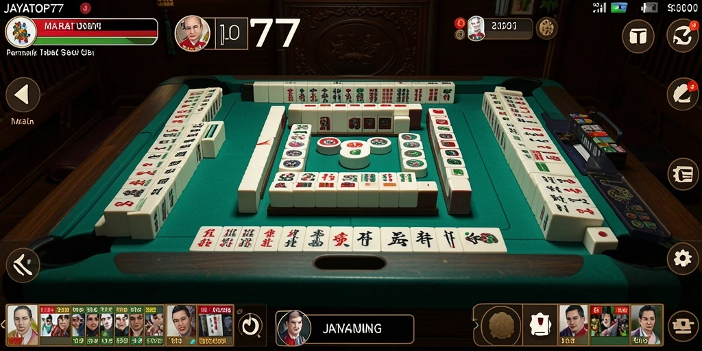 Screenshot JAYATOP77 menampilkan gameplay seru permainan Mahjong.