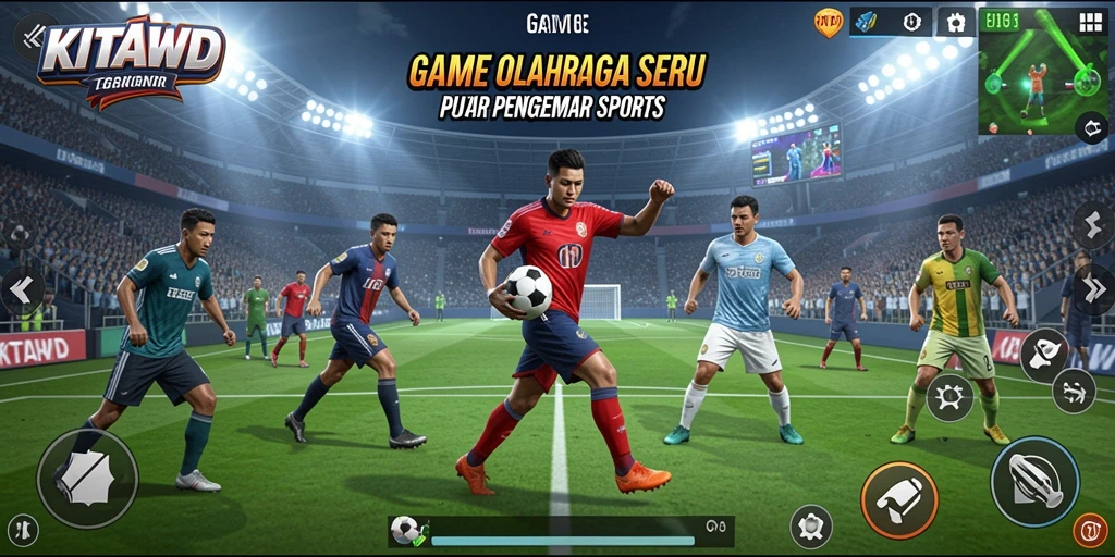 Tampilan gameplay KITAWD yang seru dan menantang di arena olahraga.