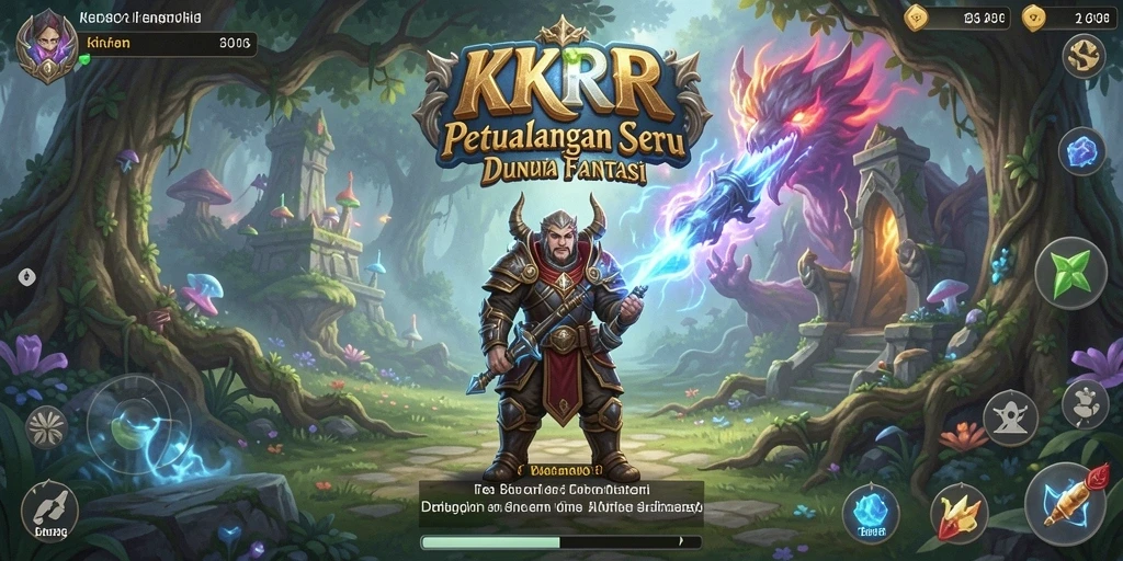 Tampilan gameplay KKRP yang seru dalam petualangan fantastis.