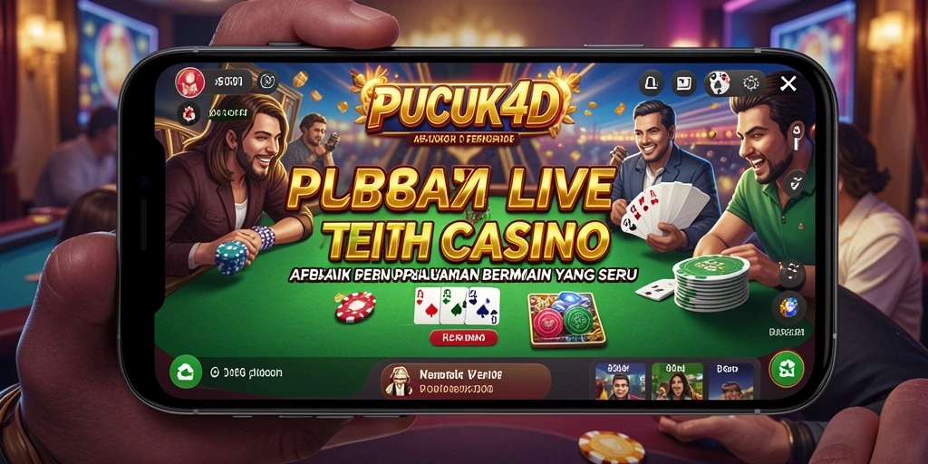 Screenshot gameplay PUCUK4D menampilkan dealer profesional dan suasana kasino yang seru.
