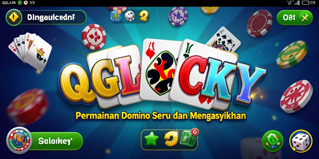 Tampilan gameplay seru QGLUCKY dengan domino.