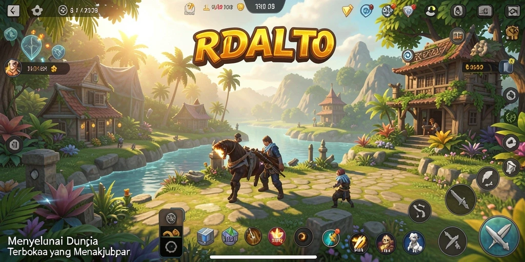 Screenshot RUDALTOTO menunjukkan gameplay Open World yang mengagumkan.