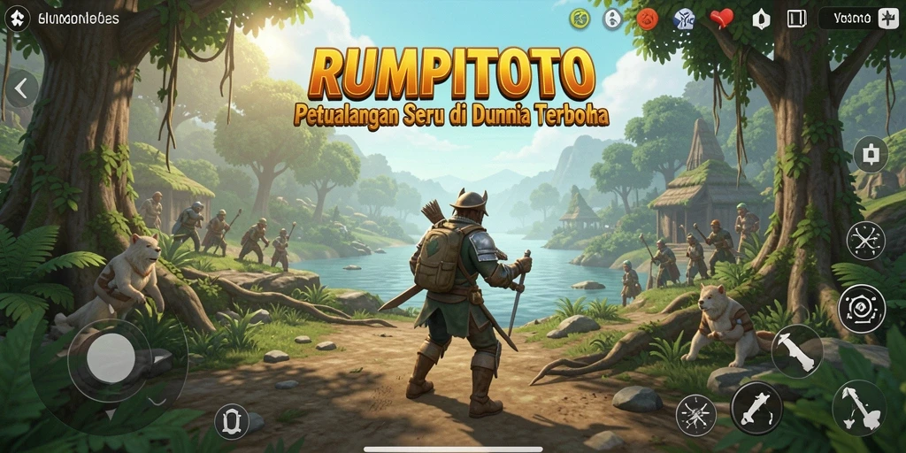 Gameplay RUMPITOTO menampilkan eksplorasi dunia terbuka yang menakjubkan.
