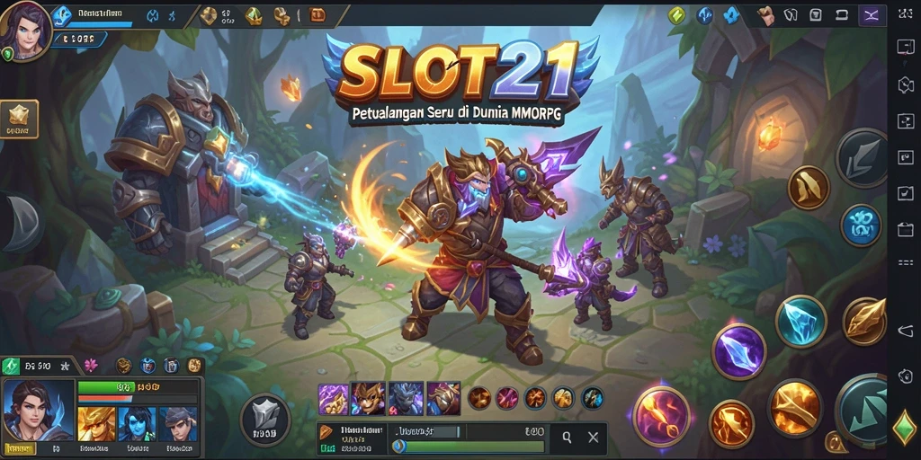 Screenshot menunjukkan aksi seru dalam permainan MMORPG SLOT21