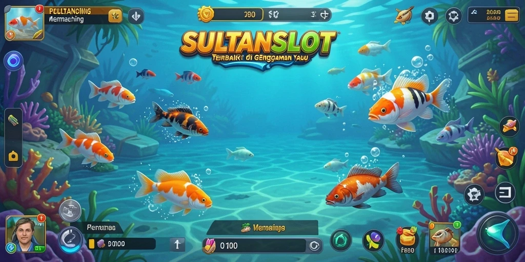 Screenshot gameplay SULTANSLOT yang menampilkan aksi memancing seru.