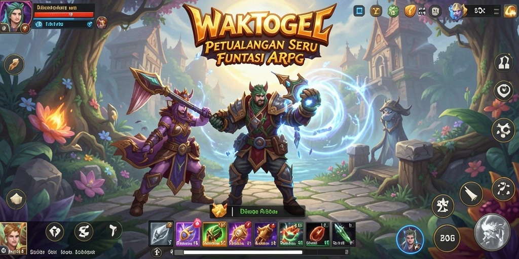 Tampilan gameplay menakjubkan dalam WAKTOGEL, penuh aksi dan petualangan.